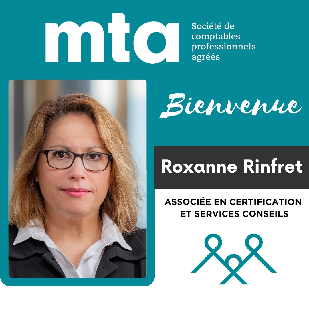 Bienvenue Roxanne Rinfret, associée