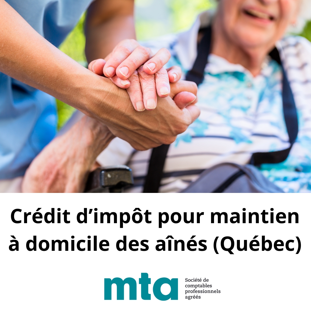 Crédit pour maintien à domicile des aînés