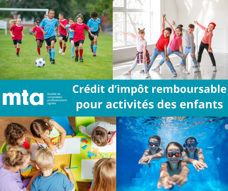 Crédit d’impôt remboursable pour activités des enfants